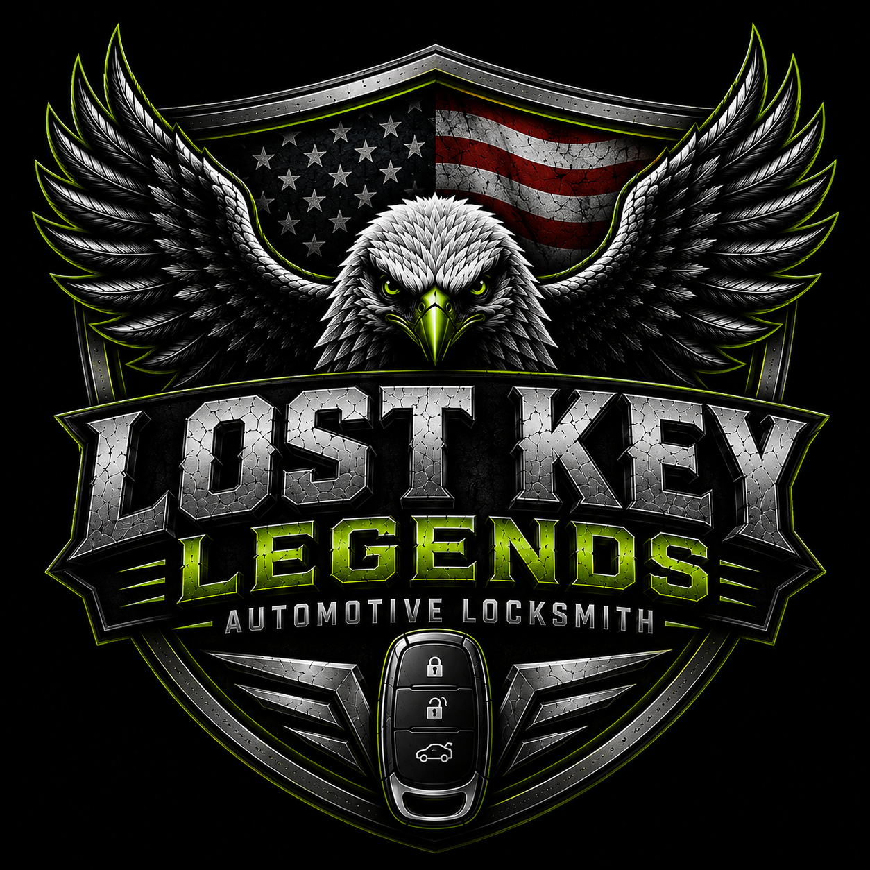 Lost Key Legends automotive locksmith logo